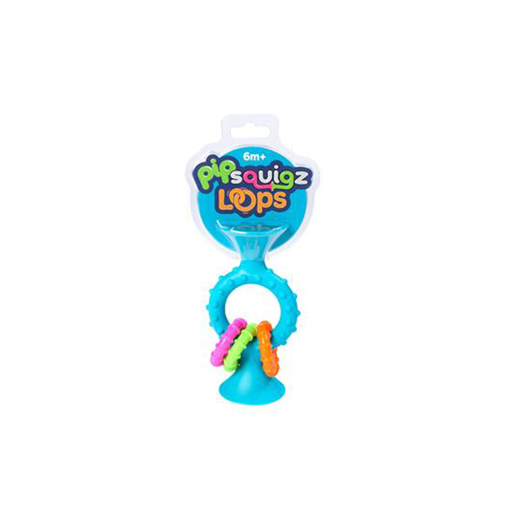 Брязкальце Fat Brain Toys прорізувач на присосках pipSquigz Loops бірюзовий (F166ML) - зображення 2