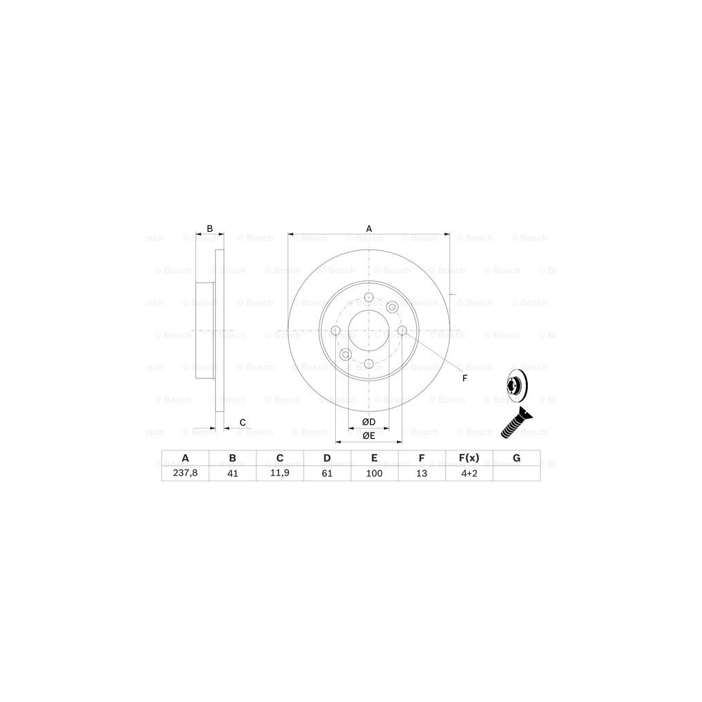 Гальмівний диск Bosch 0 986 478 105 - зображення 5