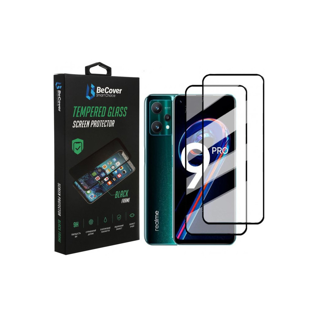Скло захисне BeCover Realme 9 Pro / 9i Black (707878) - зображення 1