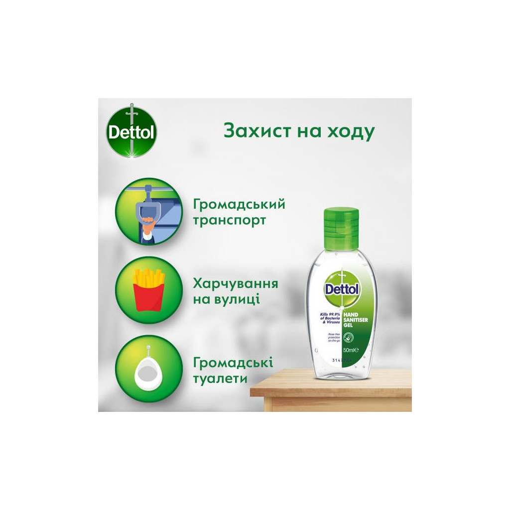 Антисептик для рук Dettol Original 50 мл (5011417579855) - изображение 5