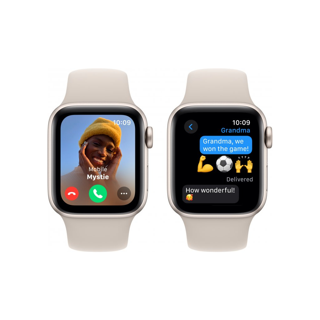 Смарт-годинник Apple Watch SE 2023 GPS 40mm Starlight Aluminium Case with Starlight Sport Band - S/M (MR9U3QP/A) - зображення 4
