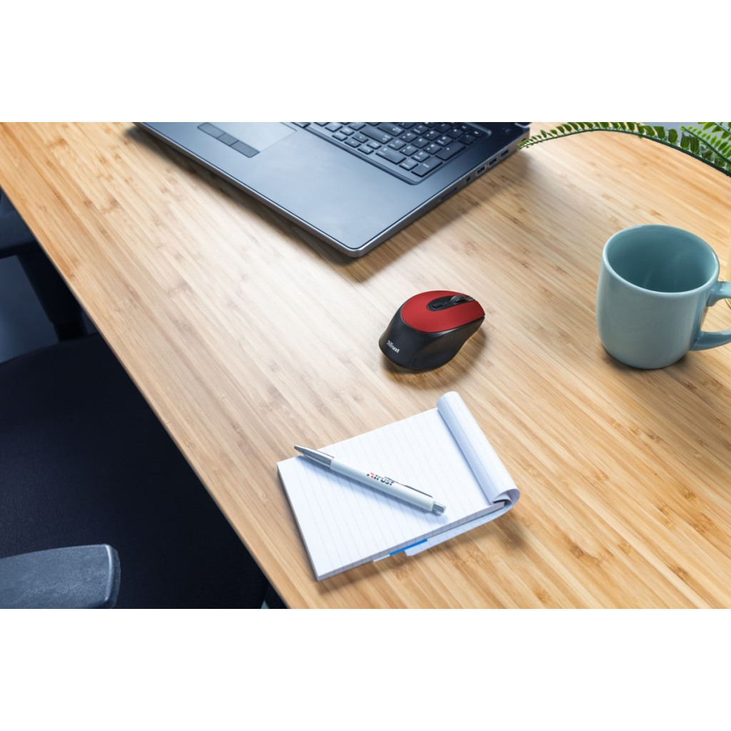 Мишка Trust Zaya Rechargeable Wireless Red (24019) - зображення 2