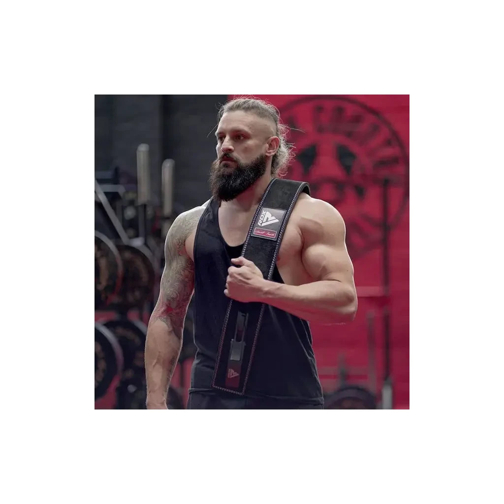 Атлетичний пояс RDX 4 Pro Liver Buckle шкіряний Black Plus M (WBL-4LB-M+) - зображення 5