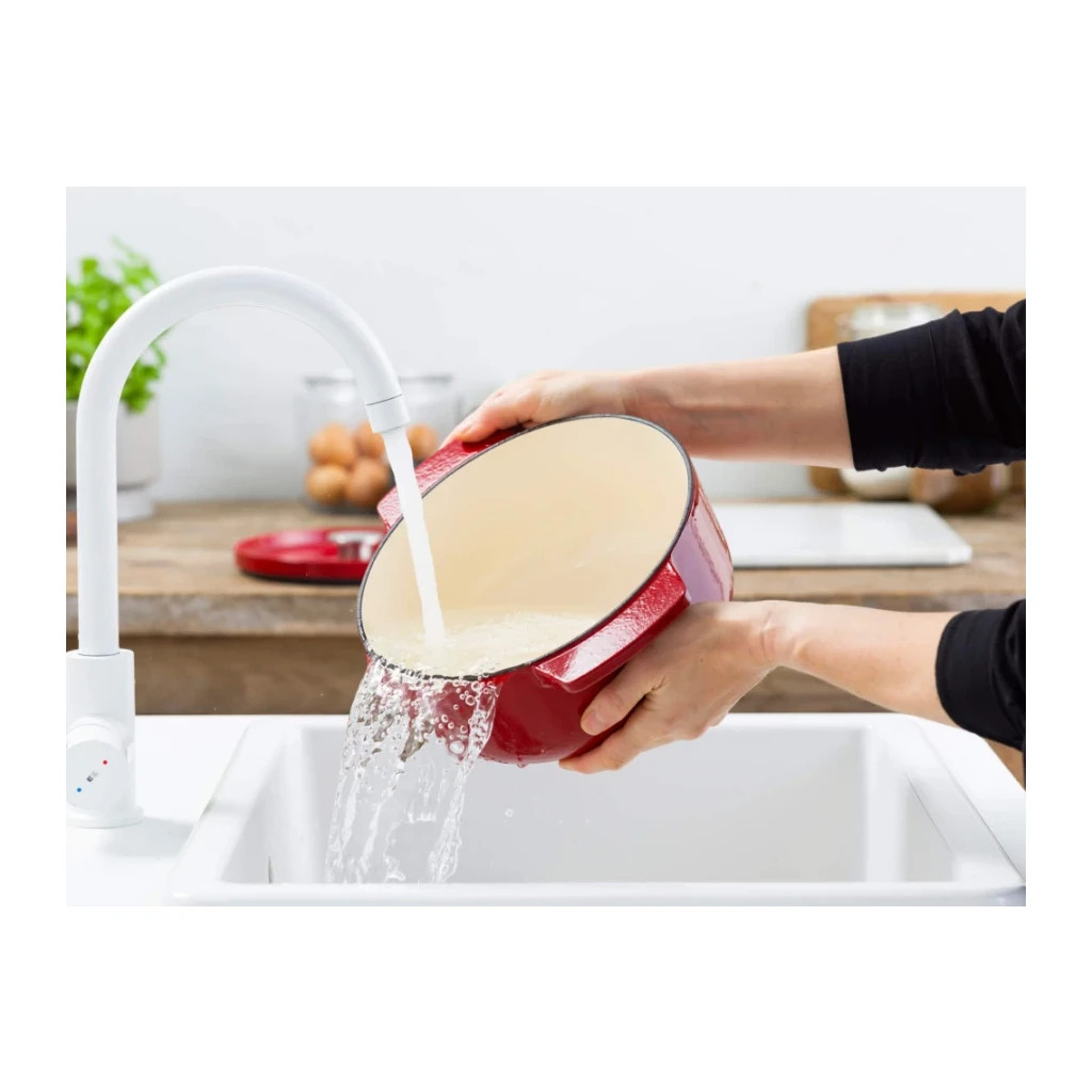 Каструля KitchenAid чавунна з кришкою 3,3 л Червона (CC006057-001) - зображення 9