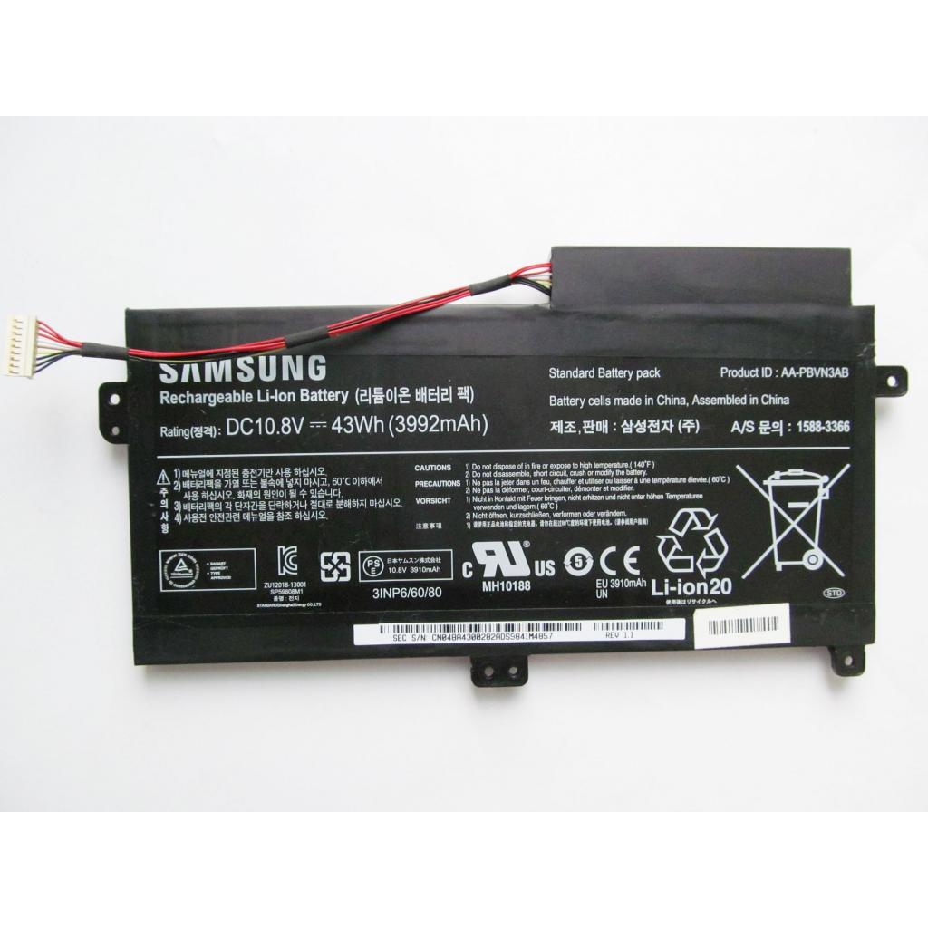Акумулятор до ноутбука Samsung 370R5 AA-PBVN3AB, 43Wh (3992mAh), 3cell, 10.8V, Li-ion (A47456) - зображення 2
