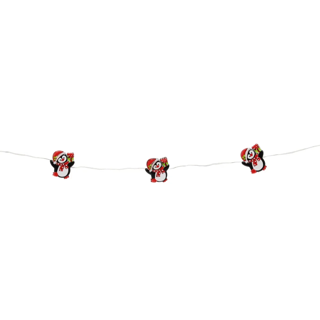 Гірлянда Chomik Струна Пінгвін 2.2 м 20 LED Теплий білий (5900779854154) - зображення 1