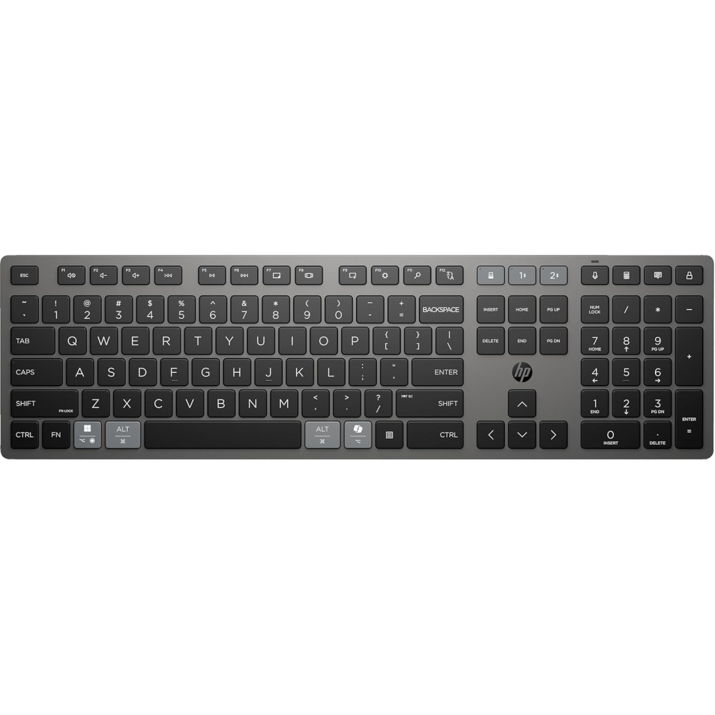 Клавіатура HP 720 Multi-Device Rechargeable Wireless/Bluetooth UA Black (9T5B1AA) - зображення 1