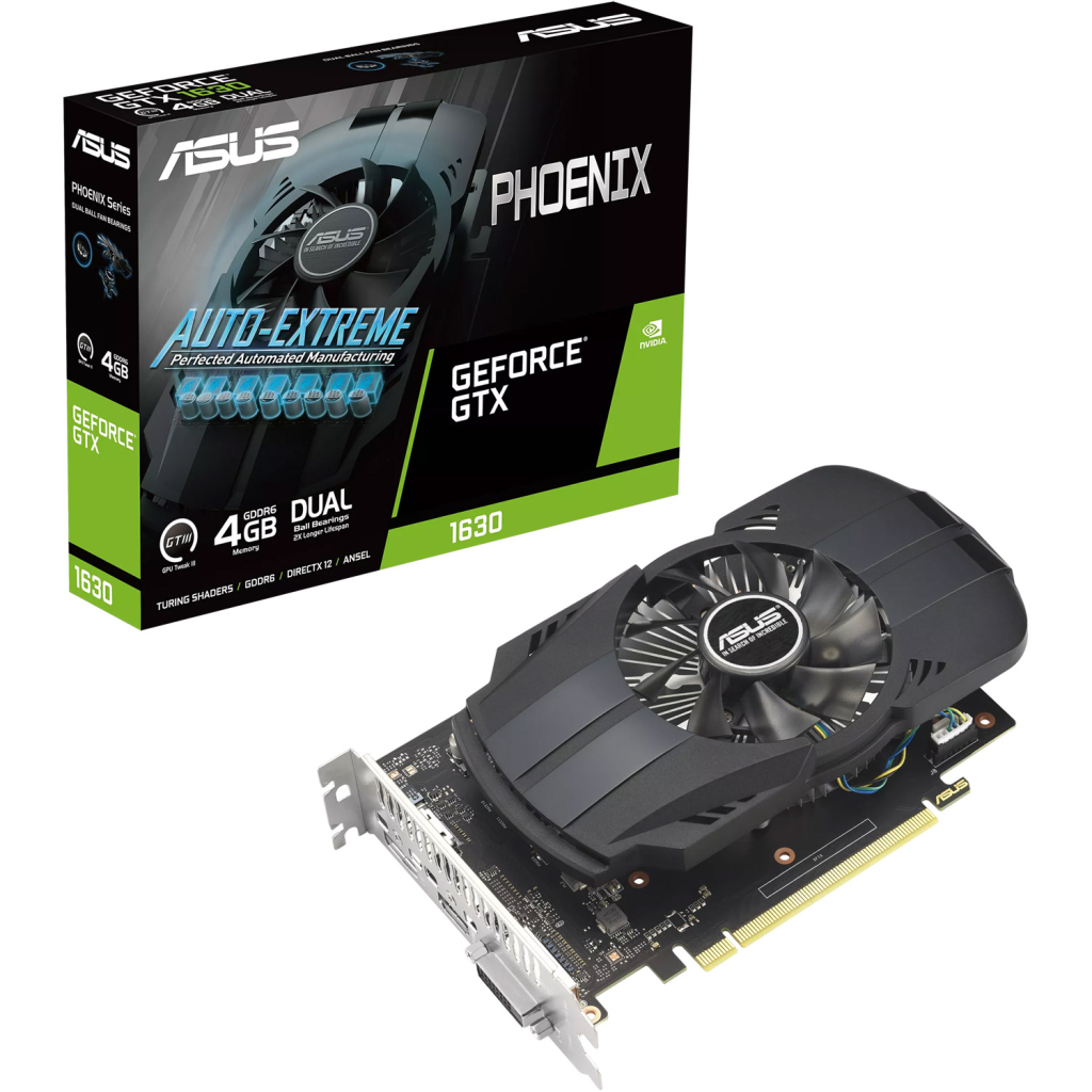 Відеокарта GeForce GTX1630 4096Mb ASUS (PH-GTX1630-4G-EVO) - зображення 1