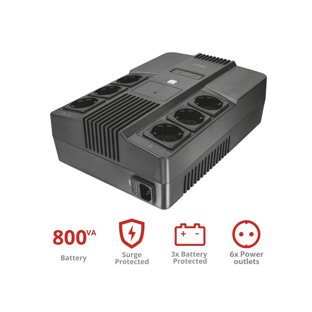 Пристрій безперебійного живлення Trust Maxxon 800VA UPS (23326_TRUST) - зображення 10