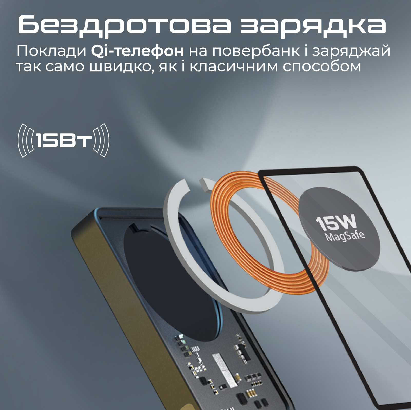 Універсальна мобільна батарея Promate TransPack-5 5000mAh 22.5W Black - изображение 5