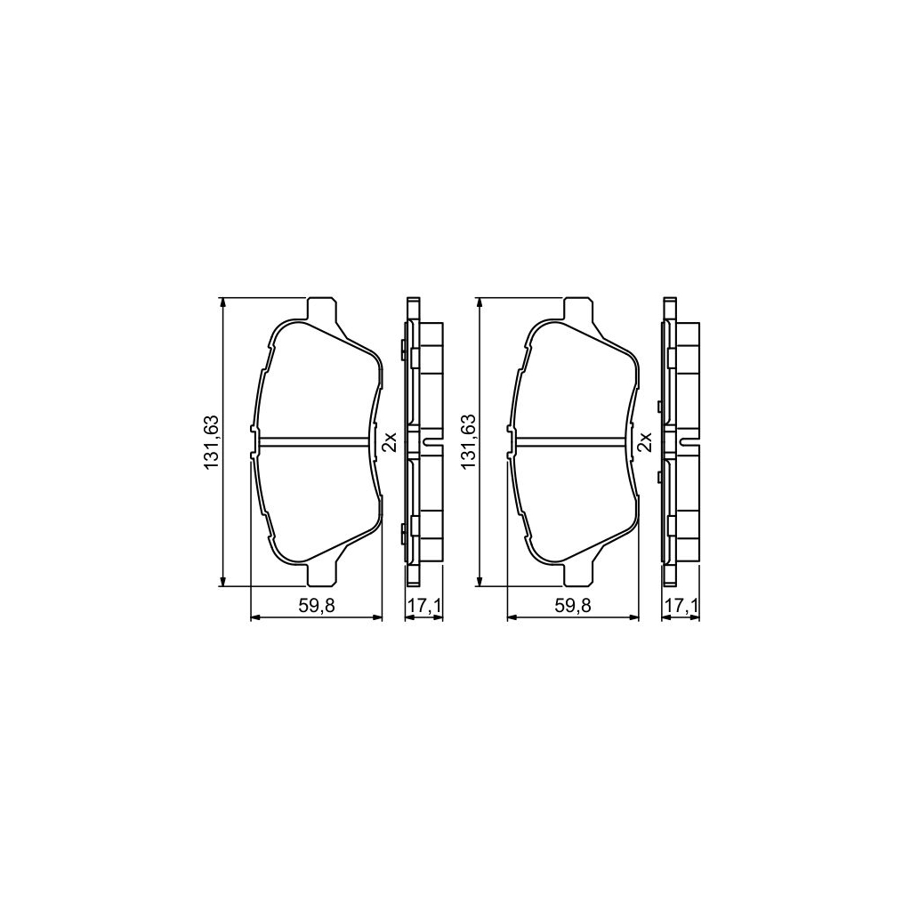 Гальмівні колодки Bosch 0986494792 - зображення 2