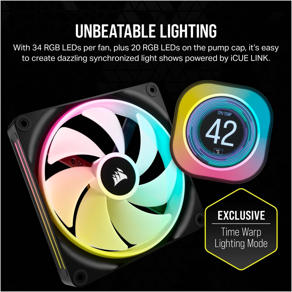 Система рідинного охолодження Corsair iCUE Link H100i LCD RGB (CW-9061007-WW) - зображення 8