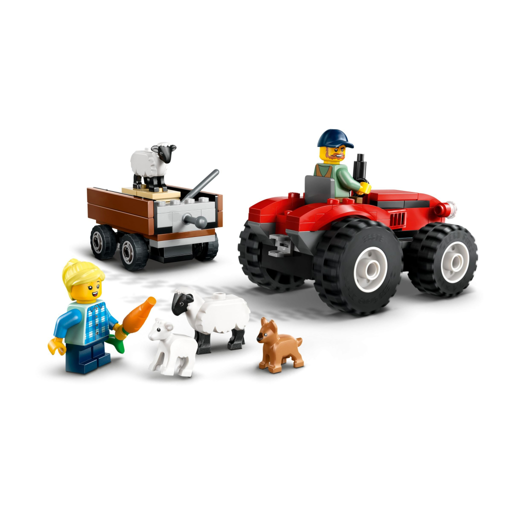 Конструктор LEGO City Червоний фермерський трактор із причепом і вівцями (60461) - зображення 3