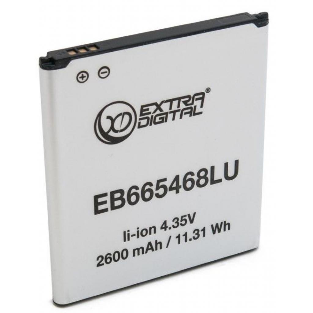 Акумуляторна батарея Extradigital Samsung Galaxy Grand 2 Duos G7102 (2600 mAh, EB665468LU) (BMS6417) - изображение 1