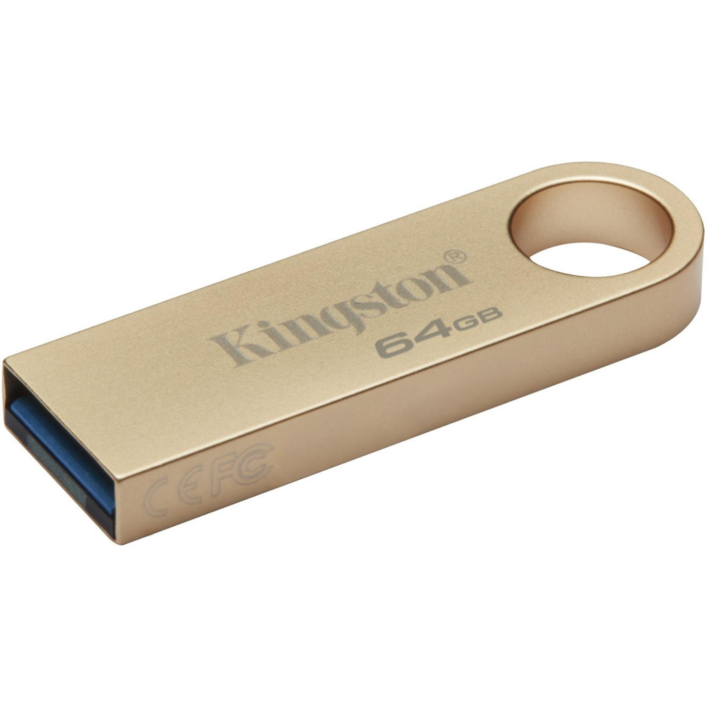 USB флеш накопичувач Kingston 64GB DataTraveler SE9 G3 Gold USB 3.2 (DTSE9G3/64GB) - изображение 2