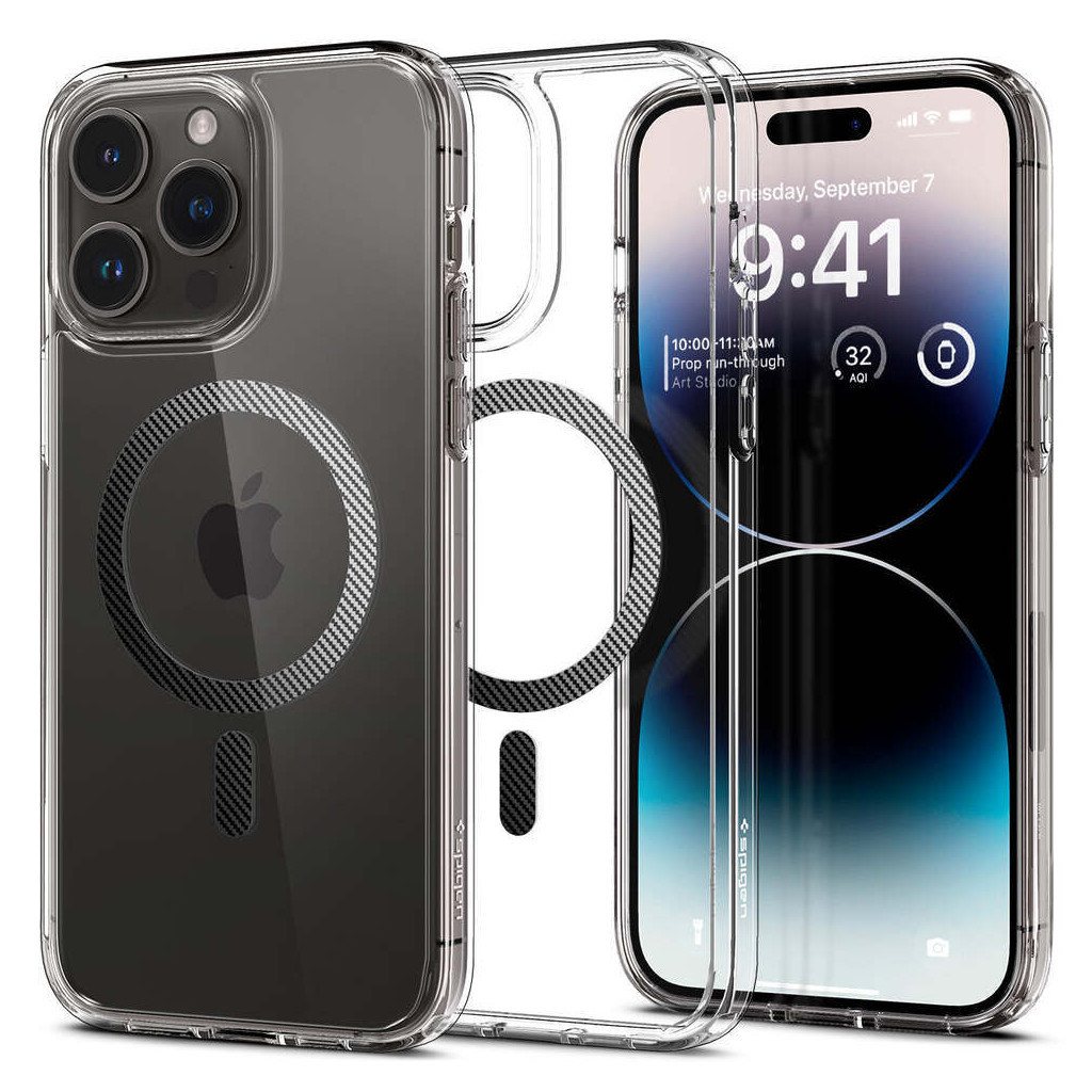 Чохол до мобільного телефона Spigen Apple iPhone 14 Pro Ultra Hybrid MagFit, Carbon Fiber (ACS04971) - зображення 2