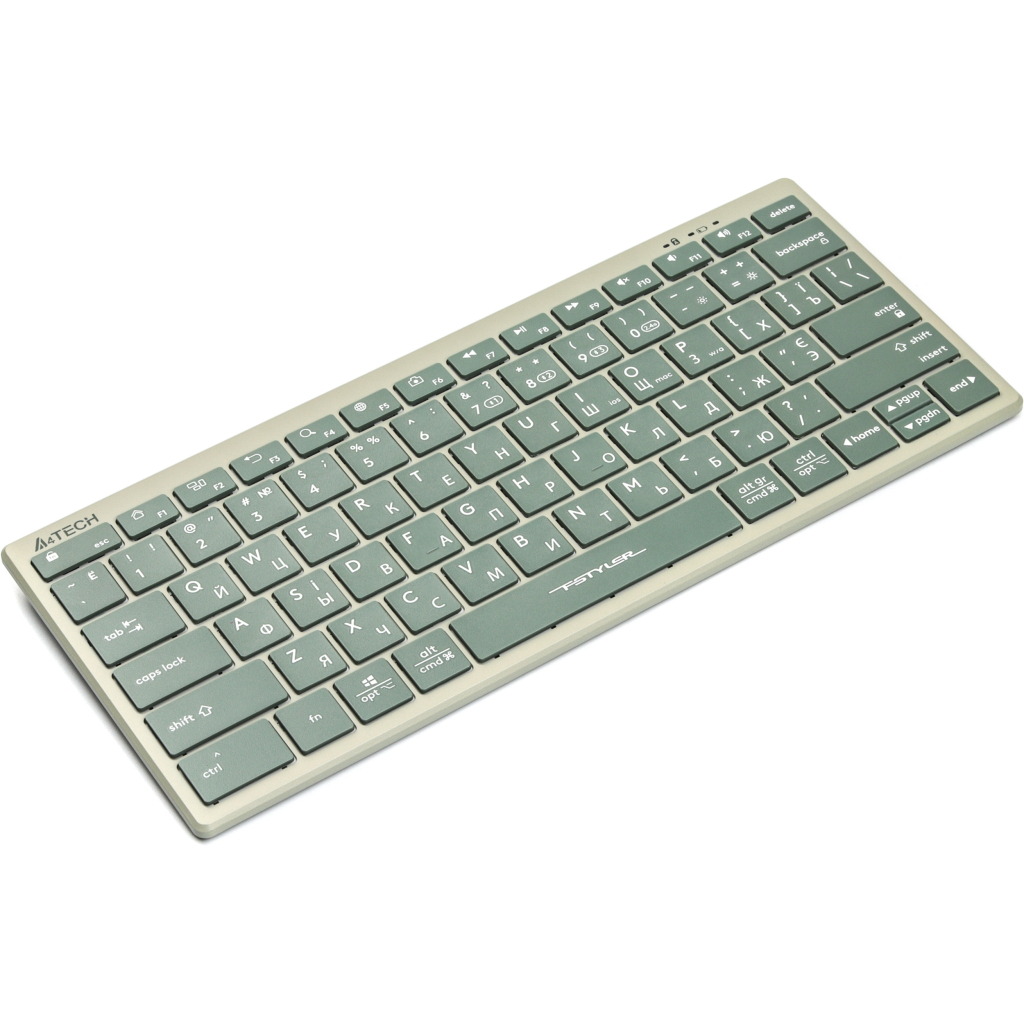 Клавіатура A4Tech FBX51C Wireless/Bluetooth Matcha Green (FBX51C Matcha Green) - зображення 2