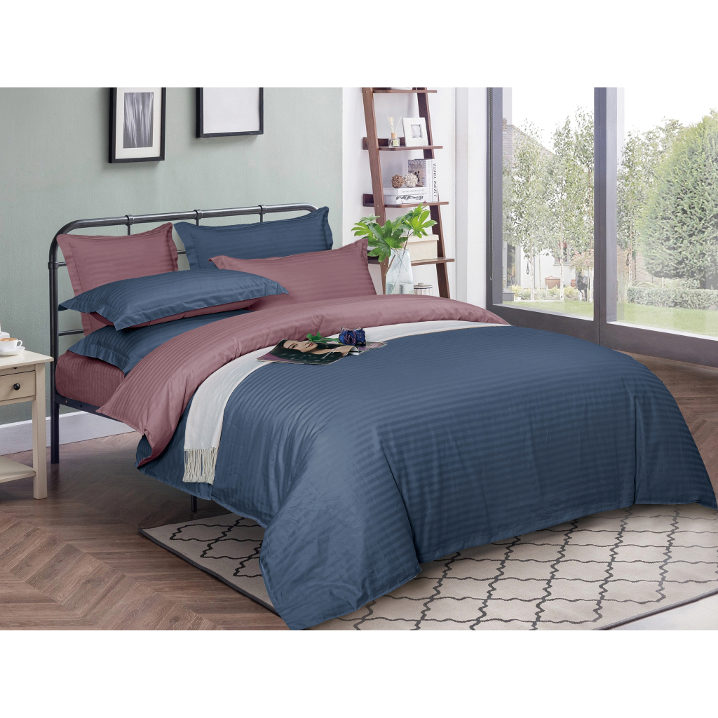 Постільна білизна MirSon SatinStripe 30-0020 + 30-0008Lovelin 220х240 King Size (2200005265888) - зображення 1