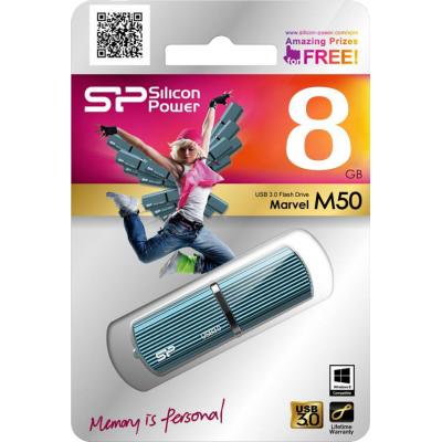 USB флеш накопичувач Silicon Power 8GB Marvel M50 Blue USB 3.0 (SP008GBUF3M50V1B) - зображення 4