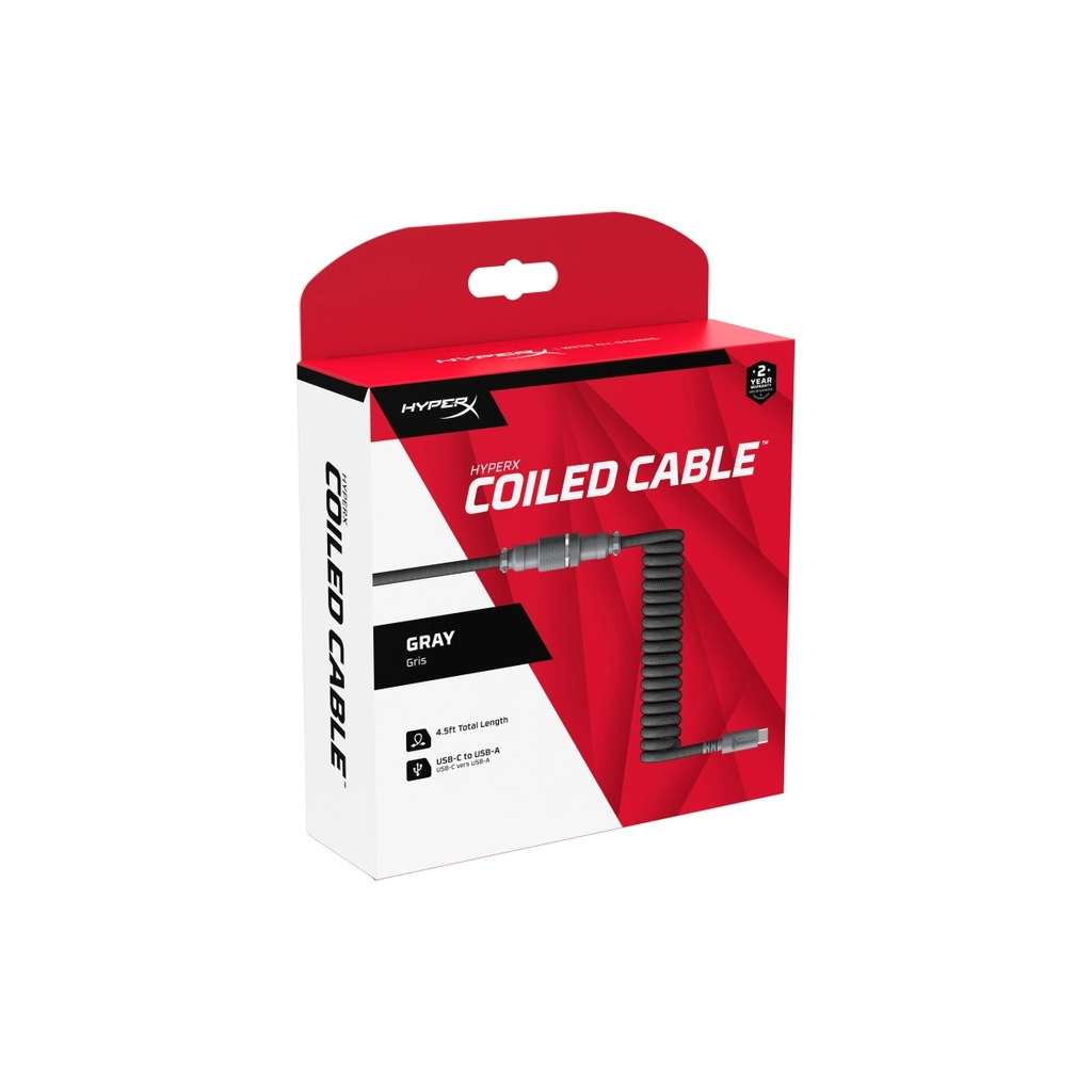 Дата кабель USB 2.0 AM to USB-C 1.37m coiled black HyperX (6J677AA) - picture 11