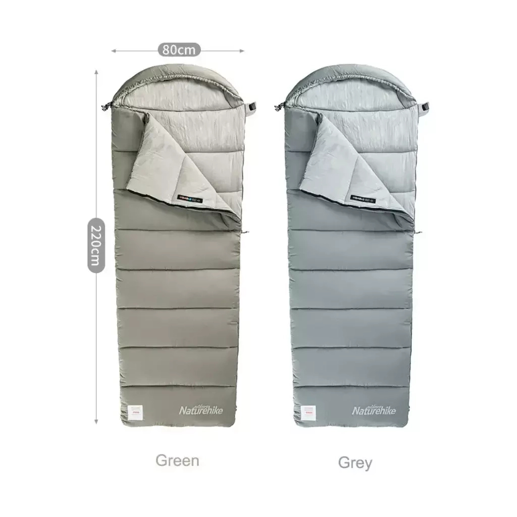 Спальний мішок Naturehike з капюшоном із мішком для зберігання M300 CNK2350WS023, зелений, лівий (6927595776018) - зображення 5