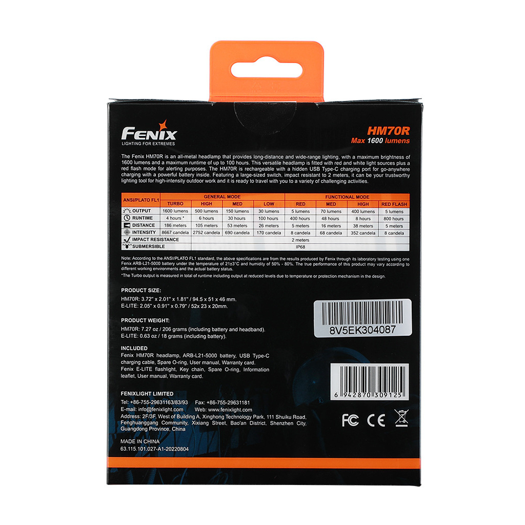 Ліхтар Fenix HM70R + Fenix E-LITE (HM70RE-LITE) - зображення 4