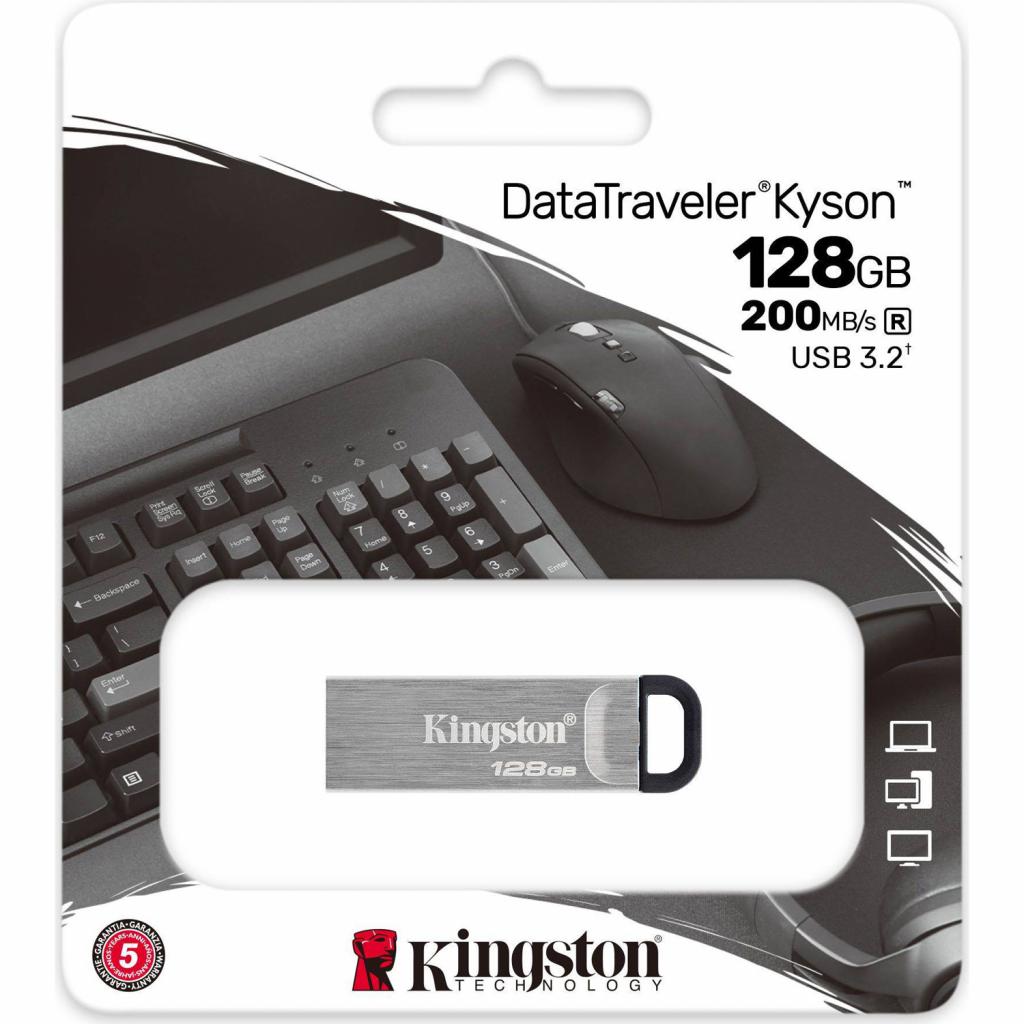 USB флеш накопичувач Kingston 128GB Kyson USB 3.2 (DTKN/128GB) - зображення 4