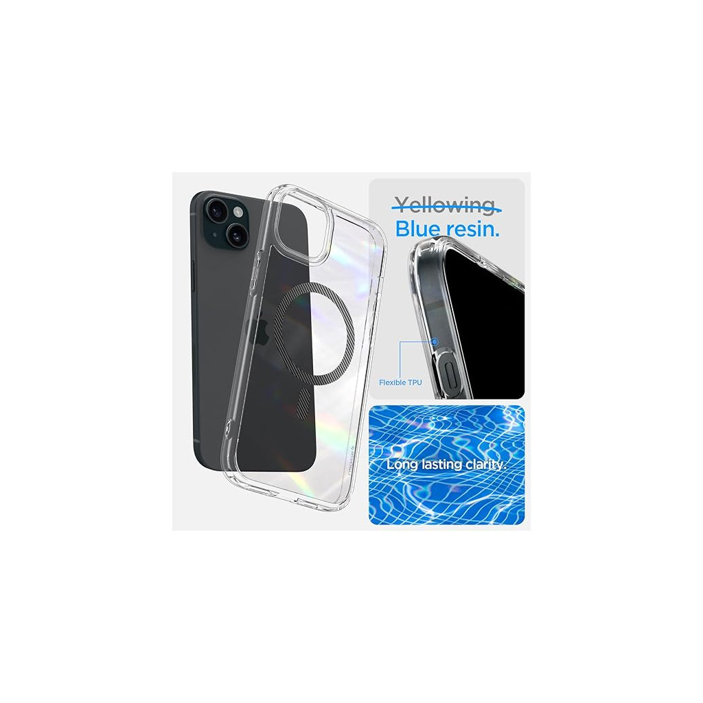 Чохол до мобільного телефона Spigen Apple iPhone 15 Ultra Hybrid MagFit Carbon Fiber (ACS06805) - зображення 6