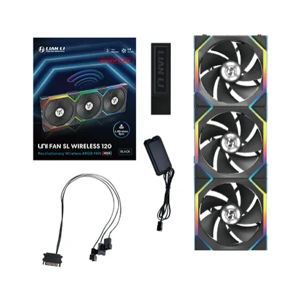 Кулер до корпусу Lian Li Uni Fan SL WIRELESS 120-3 REVERSE BLAD (G99.12RSL1W3B.00) - зображення 5