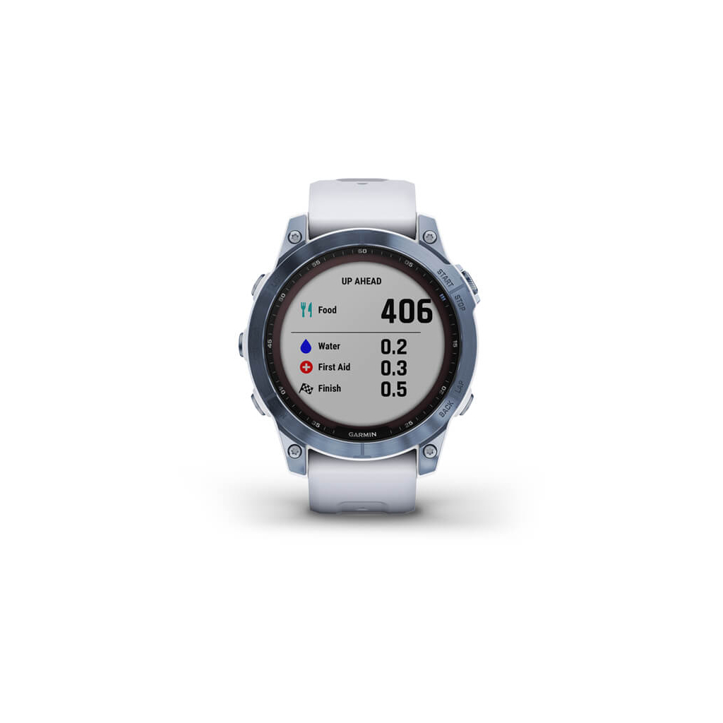 Смарт-годинник Garmin fenix 7 Sapph Solar, Mineral Blue Ti w/ Whitestone Band, GPS (010-02540-25) - зображення 7