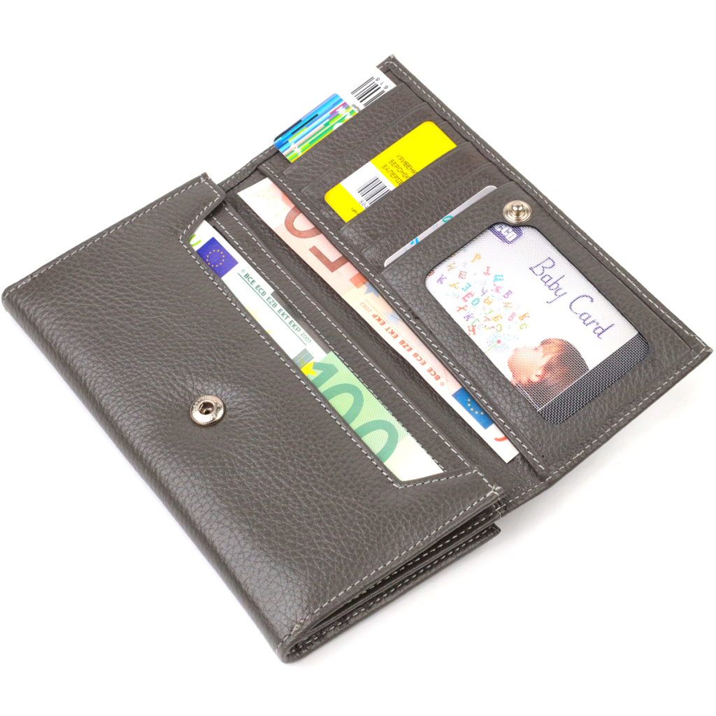 Портмоне Canpellini З натуральної шкіри флотар Сіре (21851) - зображення 5