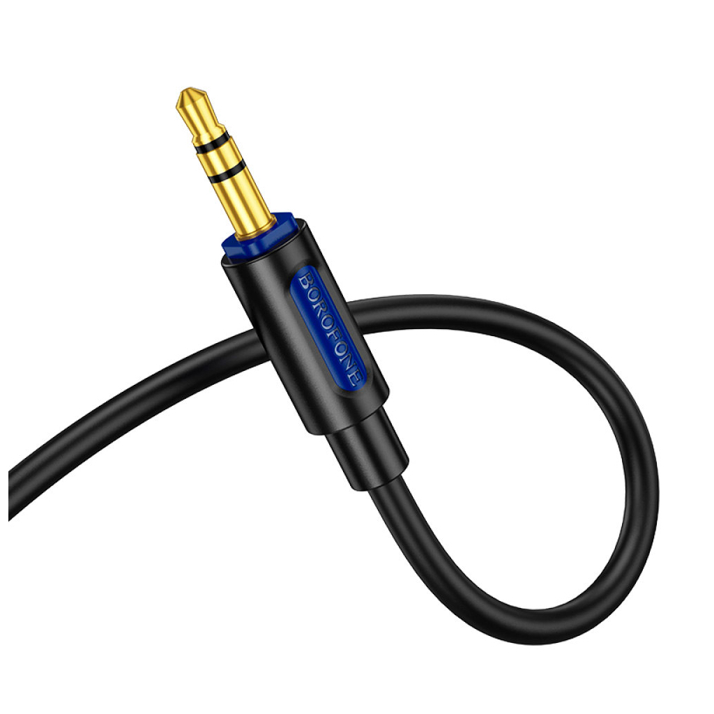 Кабель мультимедійний 3.5mm M to 3.5mm M 1.0m silicone black BOROFONE (6941991114373) - изображение 4