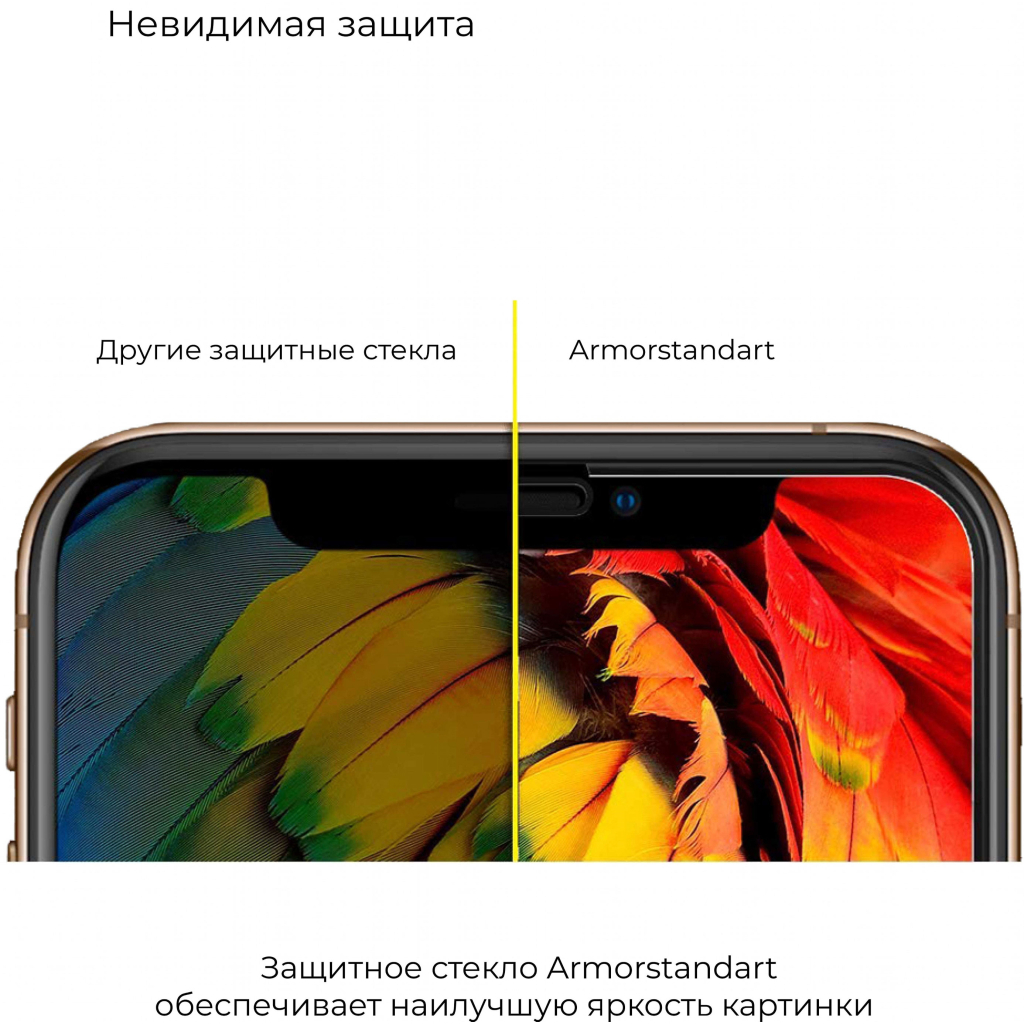 Скло захисне Armorstandart Full Glue TECNO POP 3 (BB2) Black (ARM57585) - зображення 4