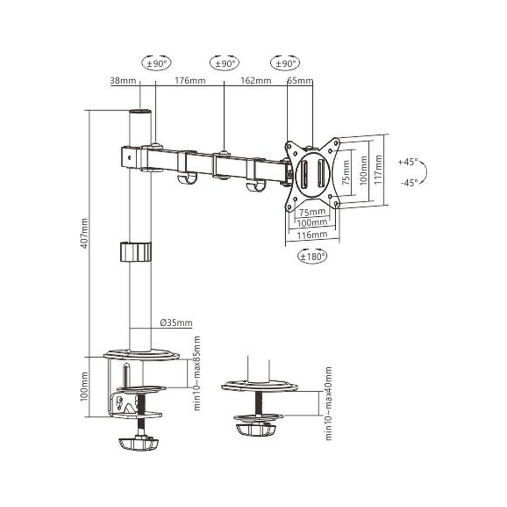Кронштейн Gembird MA-D1-01 - зображення 2