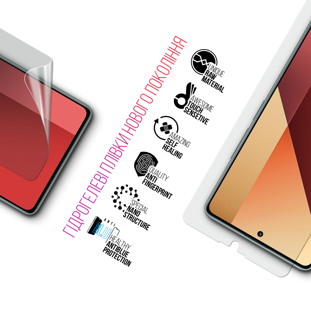 Плівка захисна Armorstandart Kit Clear + Anti-Blue Xiaomi Redmi Note 13 4G (ARM80692) - зображення 3