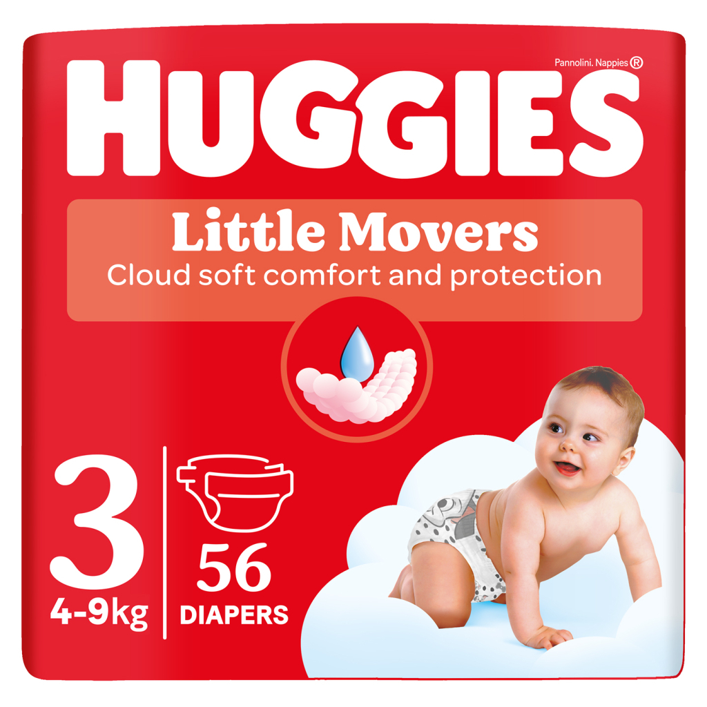 Підгузки Huggies Little Movers 3 (5-8 кг) Jumbo 56 шт (5029053567570) - изображение 1
