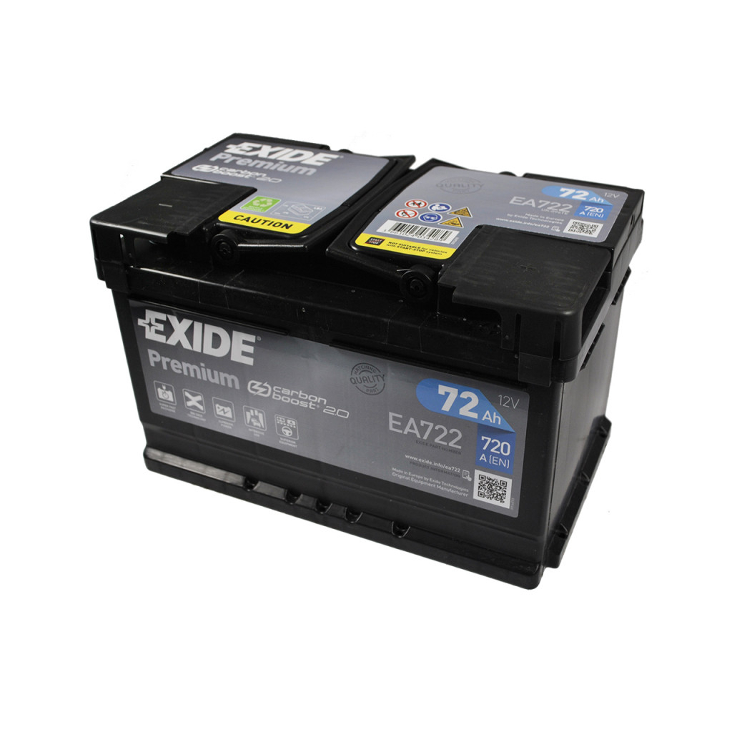 Акумулятор автомобільний EXIDE PREMIUM 72A (EA722) - изображение 3