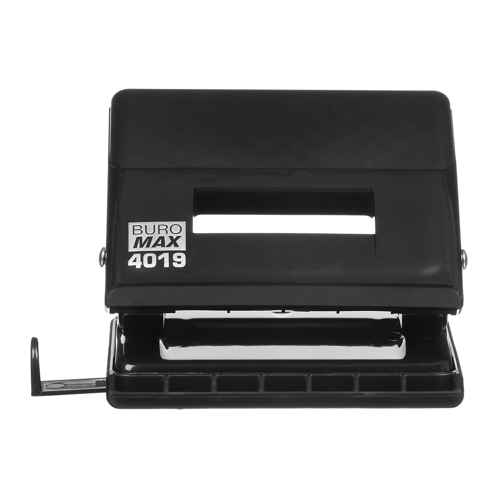 Діркопробивач Buromax пластиковий, до 20 аркушів, 120 х 88 х 76 мм, чорний (BM.4019-01) - зображення 4