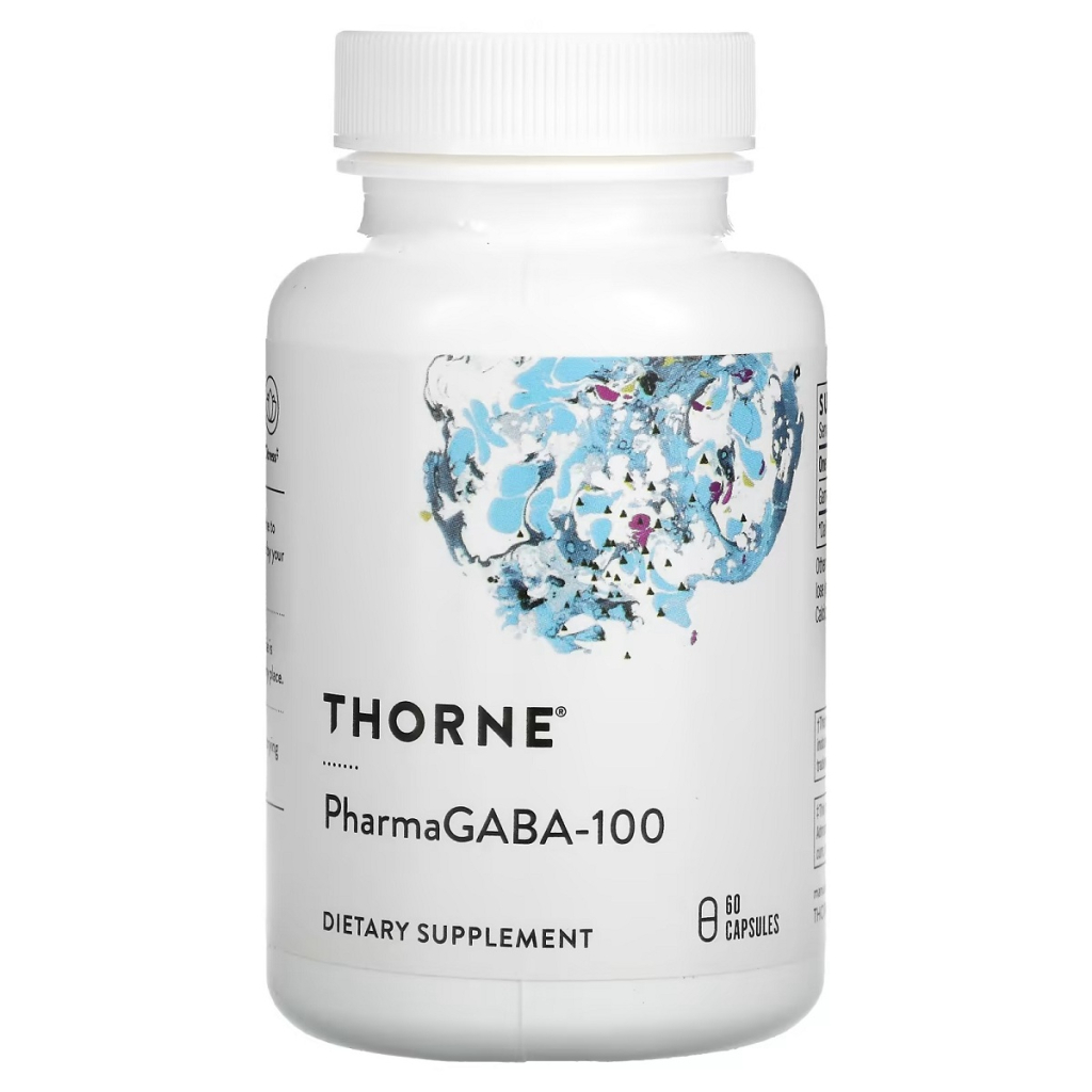 Амінокислота Thorne Research GABA (Гамма-аміномасляна кислота) 100 мг, Pharma GABA-100, 60 капс (THR-65201) - зображення 1