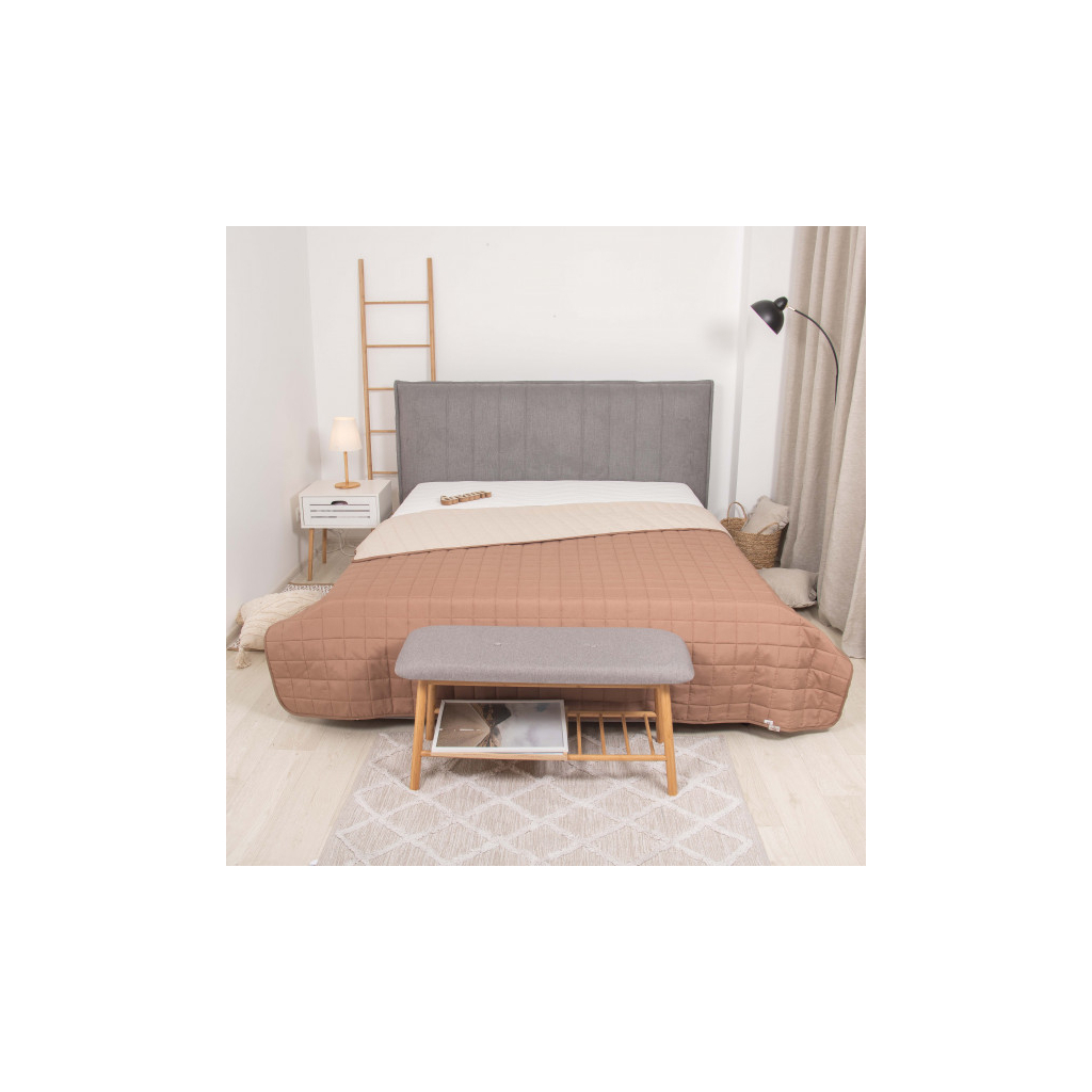 Покривало Viluta стьобане двустороннє Дует Капучино 210х240 (duet_kapucino_210x240) - зображення 1