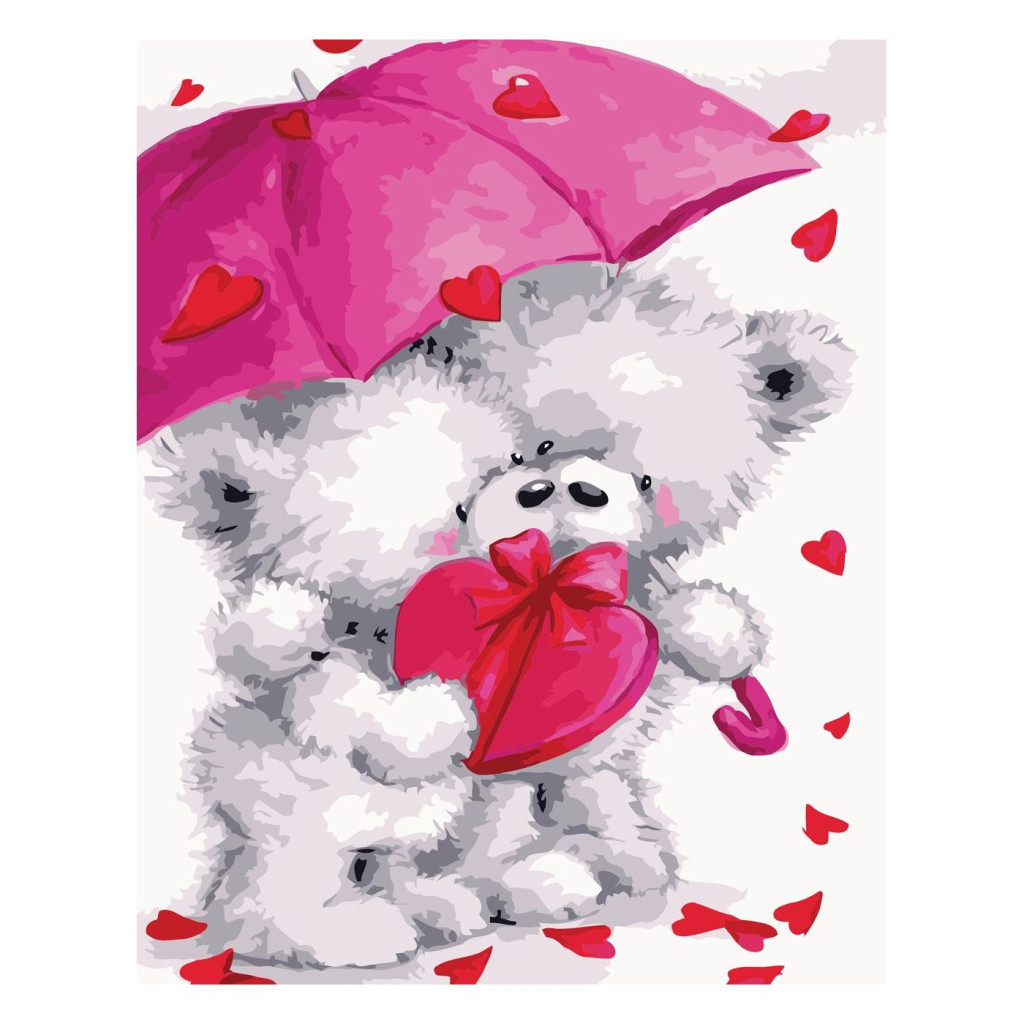 Картина по номерам Strateg Закохані ведмедики 30х40 см (SV-0019) - зображення 1