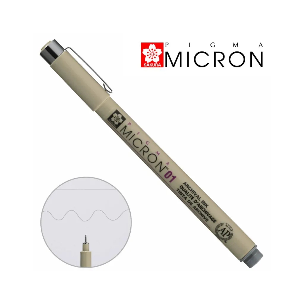 Лайнер Sakura Pigma Micron (0.1) 0,25 мм Сірий (084511333666) - зображення 4