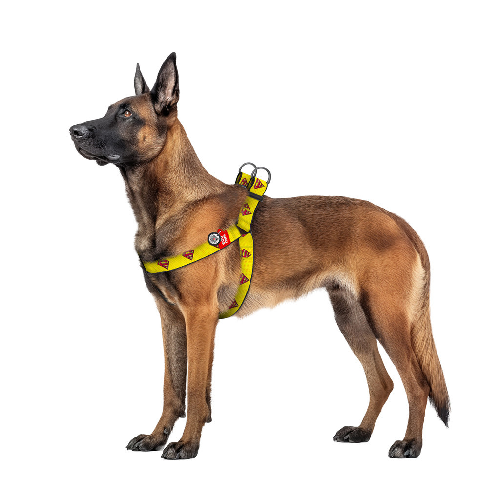 Шлея для собак WAUDOG Nylon з QR паспортом "Супермен 2" пластиковий фастекс XL (324-2014) - зображення 3