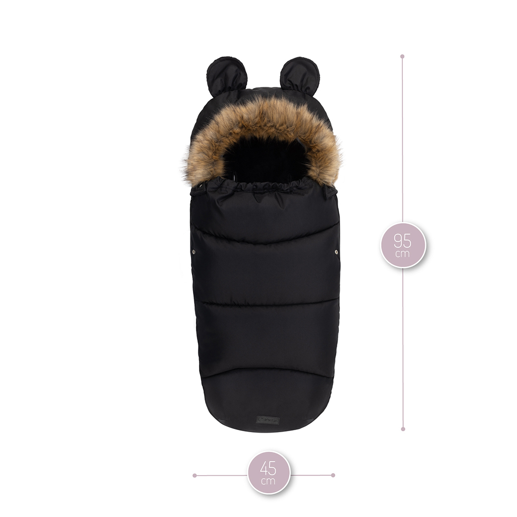 Зимовий конверт MoMi Sleeping bag black (AKCE00032) - зображення 5