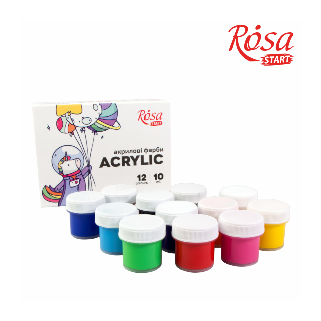 Акрилові фарби Rosa START Space Unicorn 12 x10 мл (4823098531067) - зображення 3