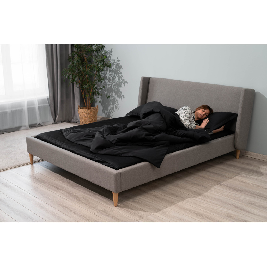 Підковдра Ardesto Mix&Match Premium 100% бавовна, сатин чорний 160х220 см (ART1622DVL) - изображение 5