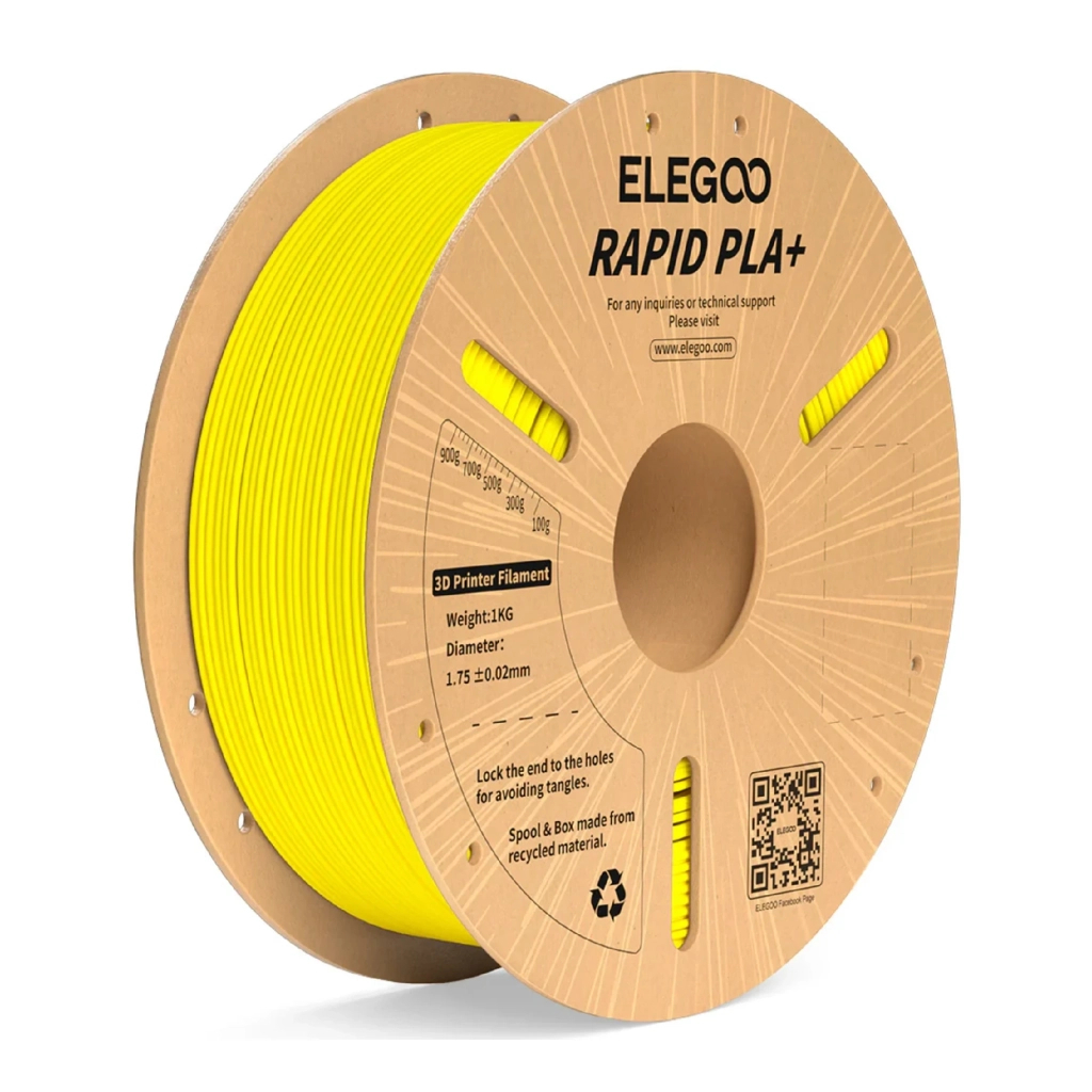 Пластик для 3D-принтера ELEGOO Rapid PLA Plus 1кг, 1.75мм, yellow (50.203.0121) - зображення 1