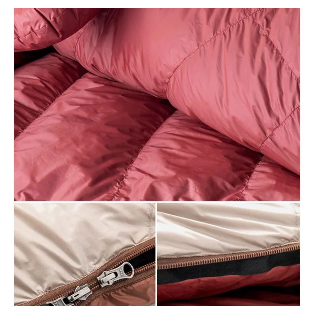 Спальний мішок Naturehike з натуральним пухом Snowbird NH20YD001 p-р M коричневий 350 г (6927595762127) - зображення 7