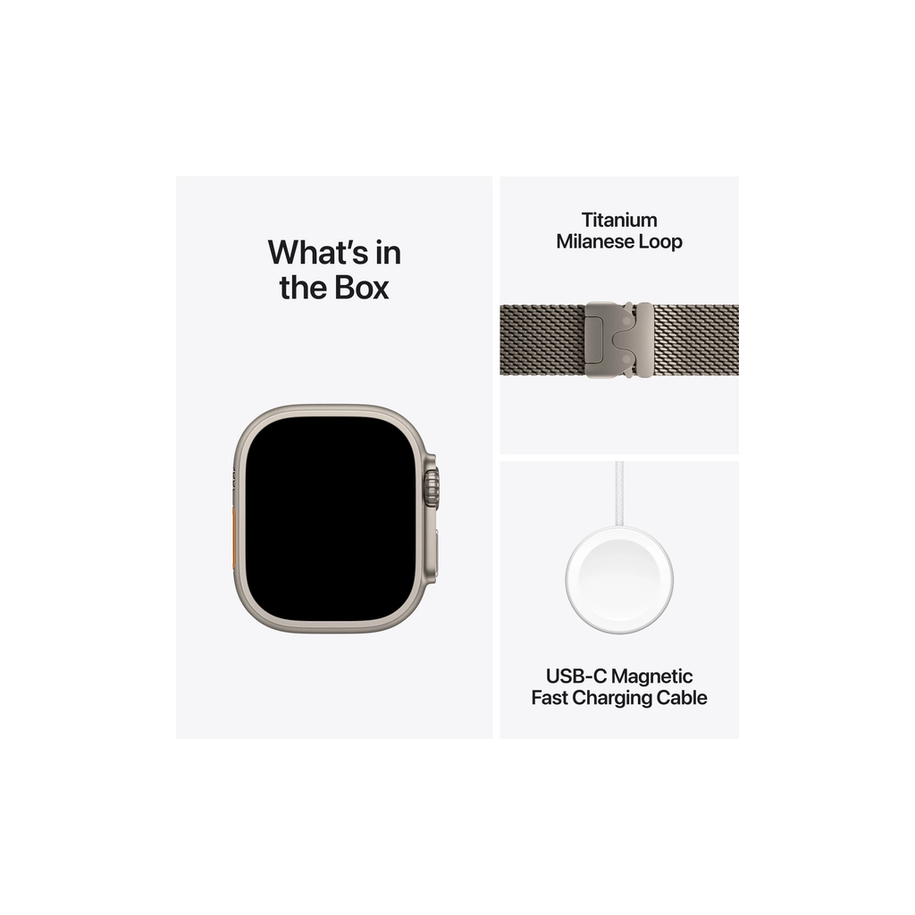 Смарт-годинник Apple Watch Ultra 2 2024 GPS + Cellular 49mm Natural Titanium Case with Natural Titanium Milanese Loop (MX4M3UL/A) - зображення 9