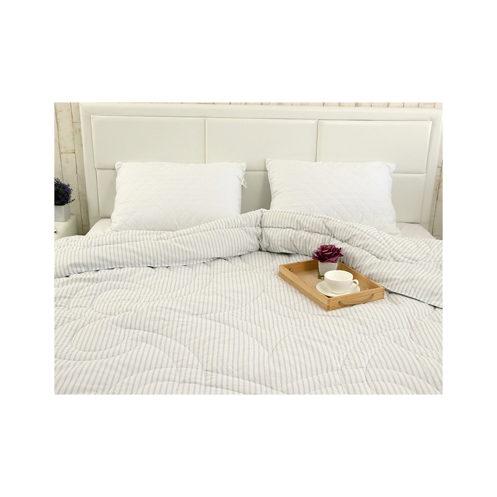 Ковдра Руно вовняна Blue stripes 172х205 (316.02ШУ_Blue stripes) - зображення 9